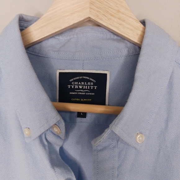 Charles Tyrwhitt Cotton Casual Career Men's Button-Down Shirt Size L - Picture 3 of 3